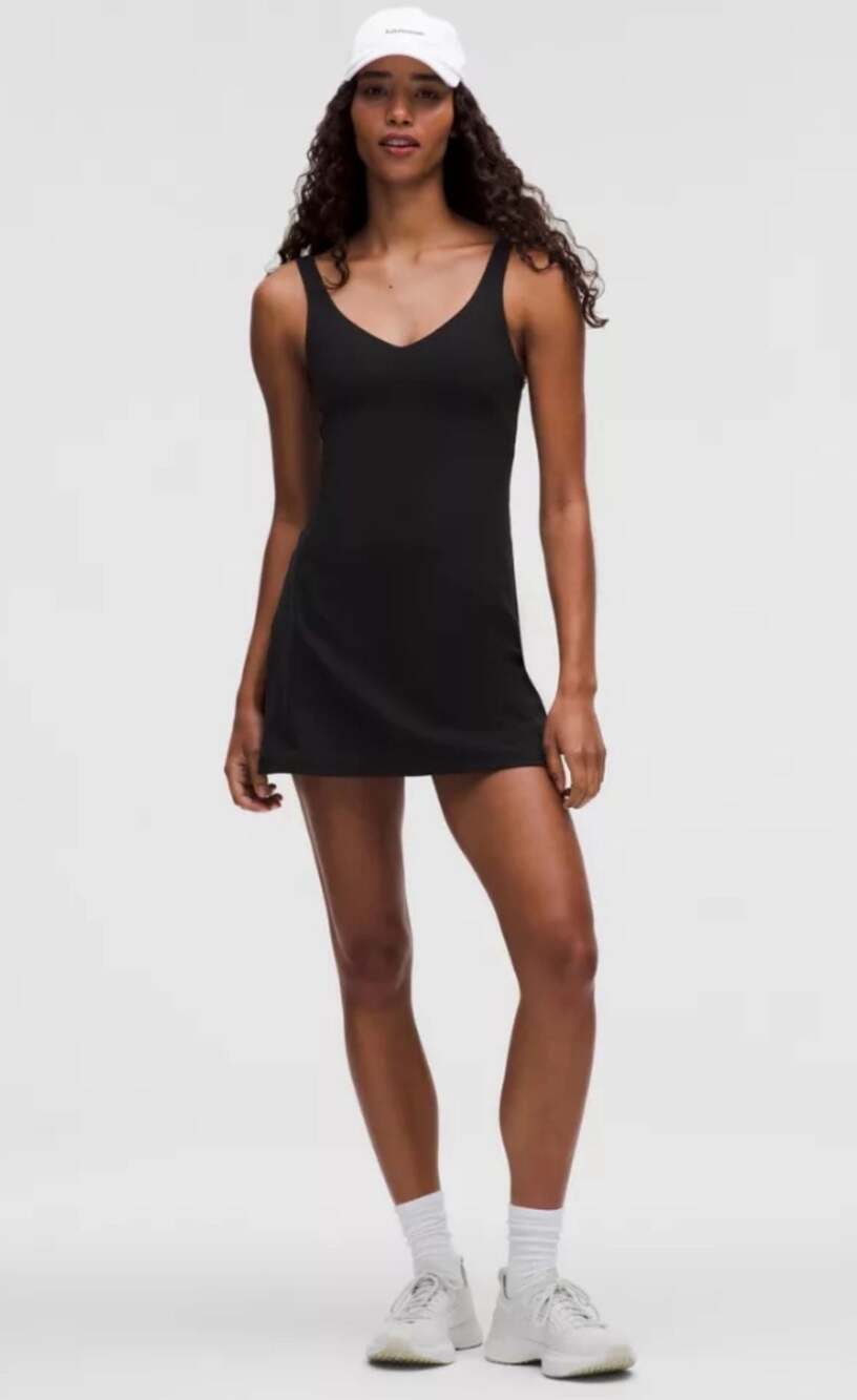 Lululemon Align Dress Black Size 4 Built-In Shorts NWT